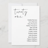 STELLAの結婚シーティングカード – テーブル21 招待状 (裏面)