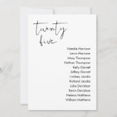 STELLAの結婚シーティングカード – テーブル25 招待状 (正面)