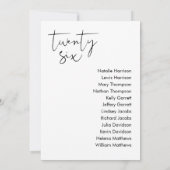 STELLAの結婚シーティングカード – テーブル26 招待状 (裏面)