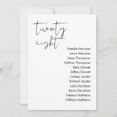 STELLAの結婚シーティングカード – テーブル28 招待状 (正面)