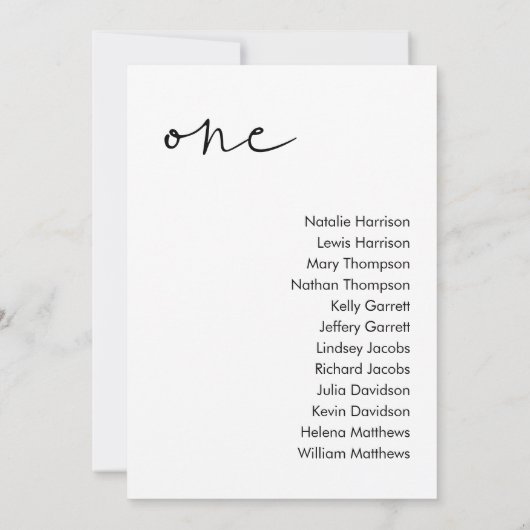 STELLAの結婚シーティングカード – テーブル3 招待状 (裏面)