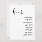 STELLAの結婚シーティングカード – テーブル4 招待状 (正面)