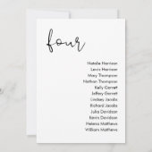 STELLAの結婚シーティングカード – テーブル4 招待状 (裏面)