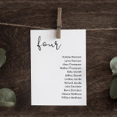 STELLAの結婚シーティングカード – テーブル4 招待状