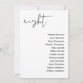 STELLAの結婚シーティングカード – テーブル8 招待状 (裏面)