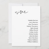 STELLAの結婚シーティングカード – テーブル9 招待状 (正面)