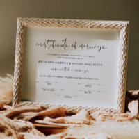 STELLAの結婚婚姻証明書8x10