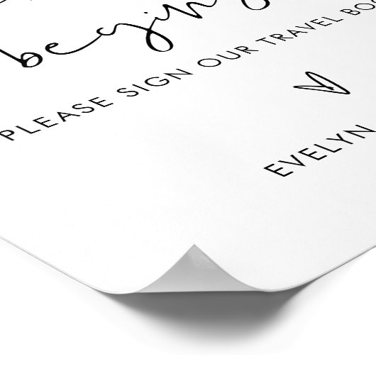 STELLAの結婚旅行予約のゲストブックサイン ポスター (角)