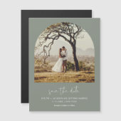 STELLAアーモダンチ写真Save The Date Magnet Sage (正面/裏面)