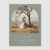 STELLAアーモダンチ写真Save The Date Magnet Sage (正面)