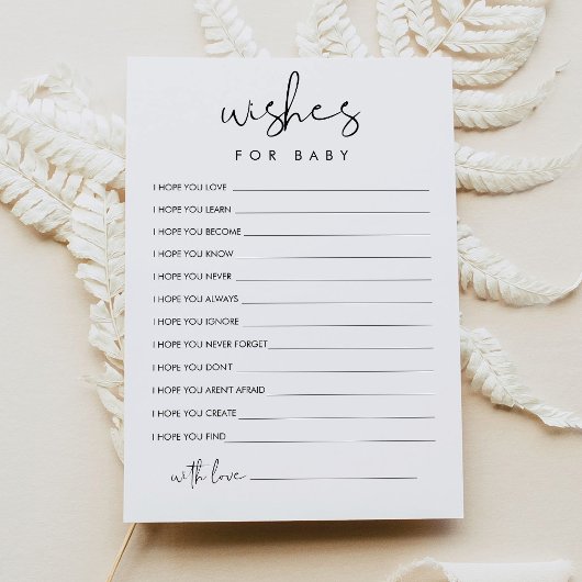 STELLAウィッシュのベビーアドバイスカード 招待状