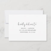 STELLAウェディングRSVP応答カード 出欠カード (裏面)