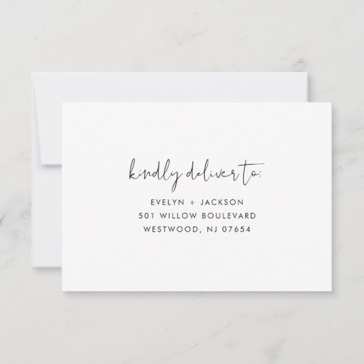 STELLAウェディングRSVP応答カード 出欠カード (裏面)