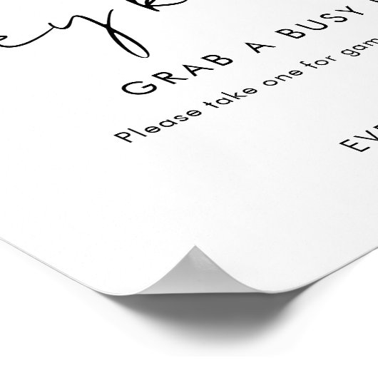 STELLAキッズ忙しバッグ結婚のサイン ポスター (角)