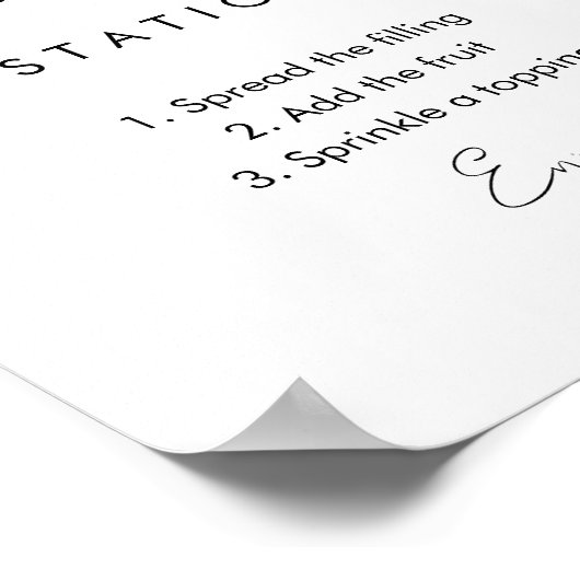 STELLAクレープステーションクレープバー標識 ポスター (角)