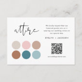 STELLAゲストの服装とQRコード結婚のウェブサイト エンクロージャーカード (正面)