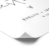 STELLAゲストブックサインミニマル結婚リストテーブル ポスター (角)