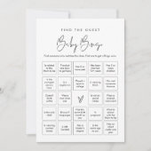 STELLAゲストベビービンゴゲームカードを見つける 招待状 (正面)