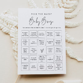 STELLAゲストベビービンゴゲームカードを見つける 招待状