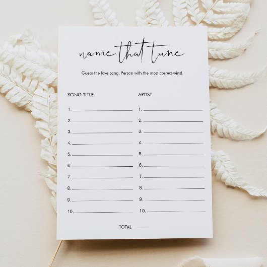 STELLAネームザチューンゲームブライダルシャワー 招待状