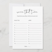 STELLAネームザチューンゲームブライダルシャワー 招待状 (正面)