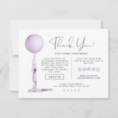 STELLAパープルパーティーバルーンビジネスありがとうInv 招待状 (正面)