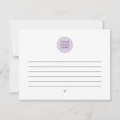 STELLAパープルパーティーバルーンビジネスありがとうInv 招待状 (裏面)