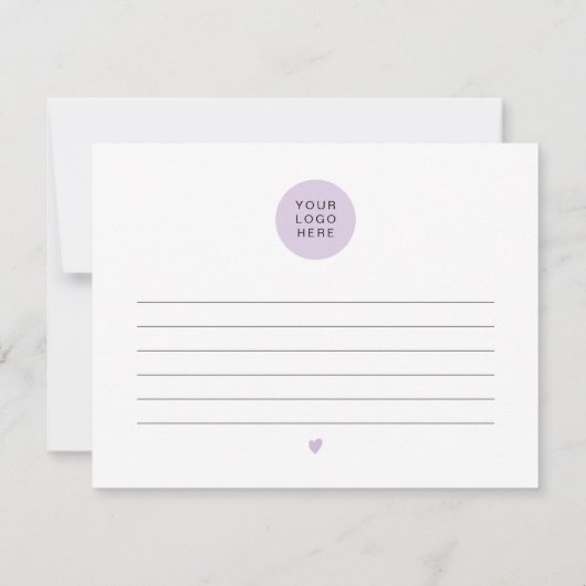 STELLAパープルパーティーバルーンビジネスありがとうInv 招待状 (裏面)