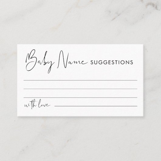 STELLAベビー名アイディア提案カード 名刺 (正面)