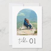 STELLAミニマリストのフォトテーブル番号5x7 招待状 (正面)