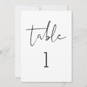 STELLAミニマリストテーブル番号5x7カード 招待状 (裏面)