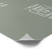 STELLAミニマリスト聖人1st誕生日マイルストーンサイン ポスター (角)