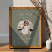 STELLAミニマリスト誕生日フォトウェルカムサイン ポスター