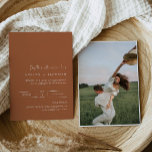 STELLAミニマリストTerracotta写真結婚の数 招待状<br><div class="desc">絶妙なステラ結婚コレクションで、あなたの文房具ゲームを高める。結婚式招待状素晴らしとアクセサリーの組み合わせは、美とボヘミアンの魅力の調和のとれたブレンドコンテンポラリーで、スタイルやテーマを超えた多彩で魅力的なデザインを求めるカップルにとって最適な選択である。ステラ・コレクションのハートにはモダン、楽にミニマユニークリズムの本質を捉え、エギーで魅力的な雰囲気を醸し出すフォントが存在する。このユニークフォントの線と線エレガントは、最もクラシックの問題から最もボヘミアンのお祝いまで結婚、あらゆるスタイルに合った永遠の魅力を作り出す。</div>