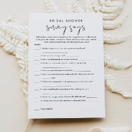 STELLAミニマルブライダルシャワー調査がゲームを発表 招待状