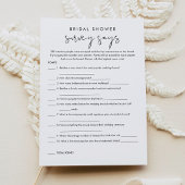 STELLAミニマルブライダルシャワー調査がゲームを発表 招待状