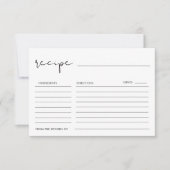 STELLAミニマルレシピカードブライダルシャワー 招待状 (正面)