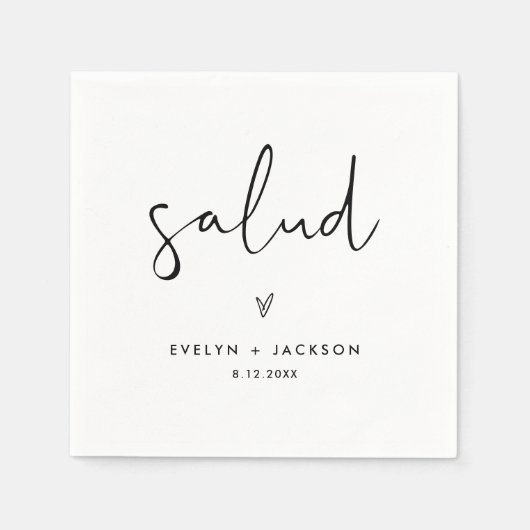 STELLAミニマル結婚リストのサルド応援カクテル スタンダードカクテルナプキン (正面)