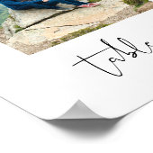 STELLAミニマル結婚リストの写真番号記号 ポスター (角)