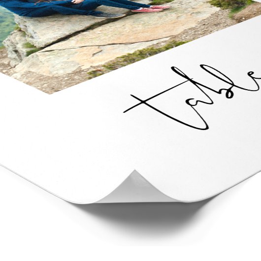 STELLAミニマル結婚リストの写真番号記号 ポスター (角)