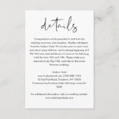 STELLAミニマル結婚リストの詳細カード， 3.5x5 エンクロージャーカード (正面)