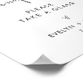 STELLAミニマル結婚リストシャンパンサイン ポスター (角)