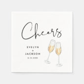 STELLAミニマル結婚リスト応援 スタンダードカクテルナプキン (正面)