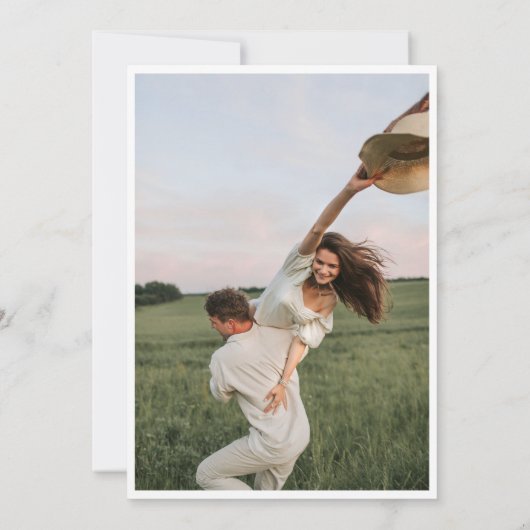 STELLAミニマル結婚式招待状と写真 招待状 (裏面)