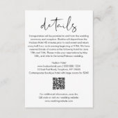 STELLAミニマ結婚リストの詳細QRコード3.5x5 エンクロージャーカード (正面)