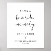 STELLAメモリお気に入りのブライダルシャワー記号 ポスター (正面)