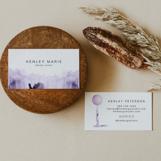 STELLAラベンダーパープルウォーター色パーティーバルーン 名刺