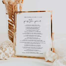 STELLA住所エンベロープベビーシャワーのサイン ポスター