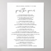 STELLA住所エンベロープベビーシャワーのサイン ポスター (正面)