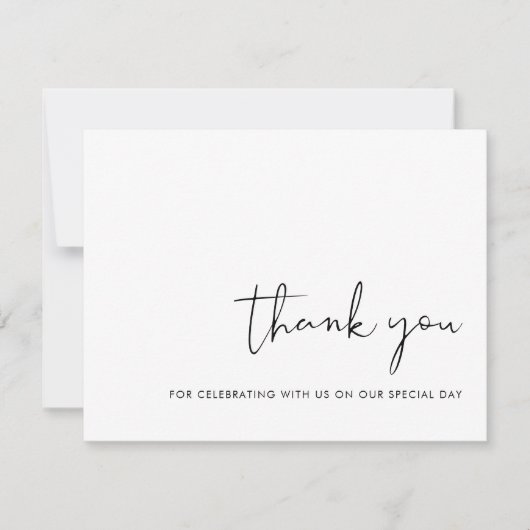 STELLA写真モダンの結婚サンキューカード 招待状 (正面)